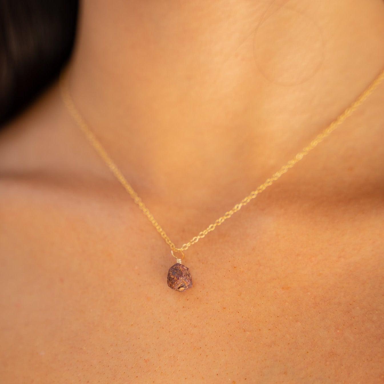 Raw Ruby Crystal Jewellery Set - Raw Ruby Crystal Jewellery Set - 14k Gold Fill / Cable / Necklace & Earrings & Bracelet - Luna Tide Handmade Crystal Jewellery