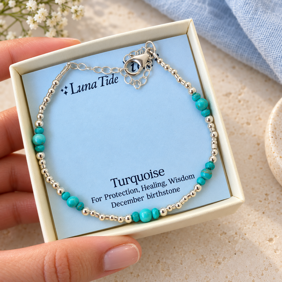 Bohemian Turquoise Crystal Precious Metal Beaded Bracelet