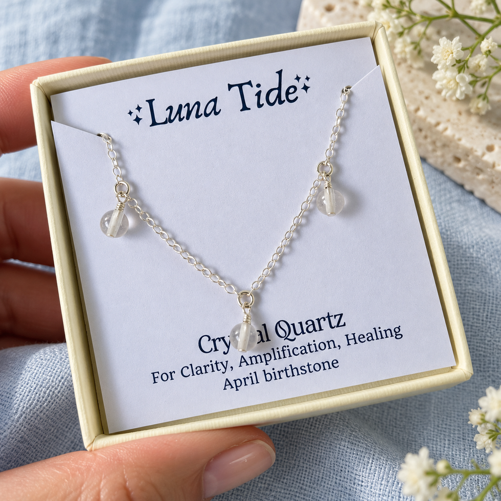 Boho Crystal Quartz Gemstone Bead Drop Anklet