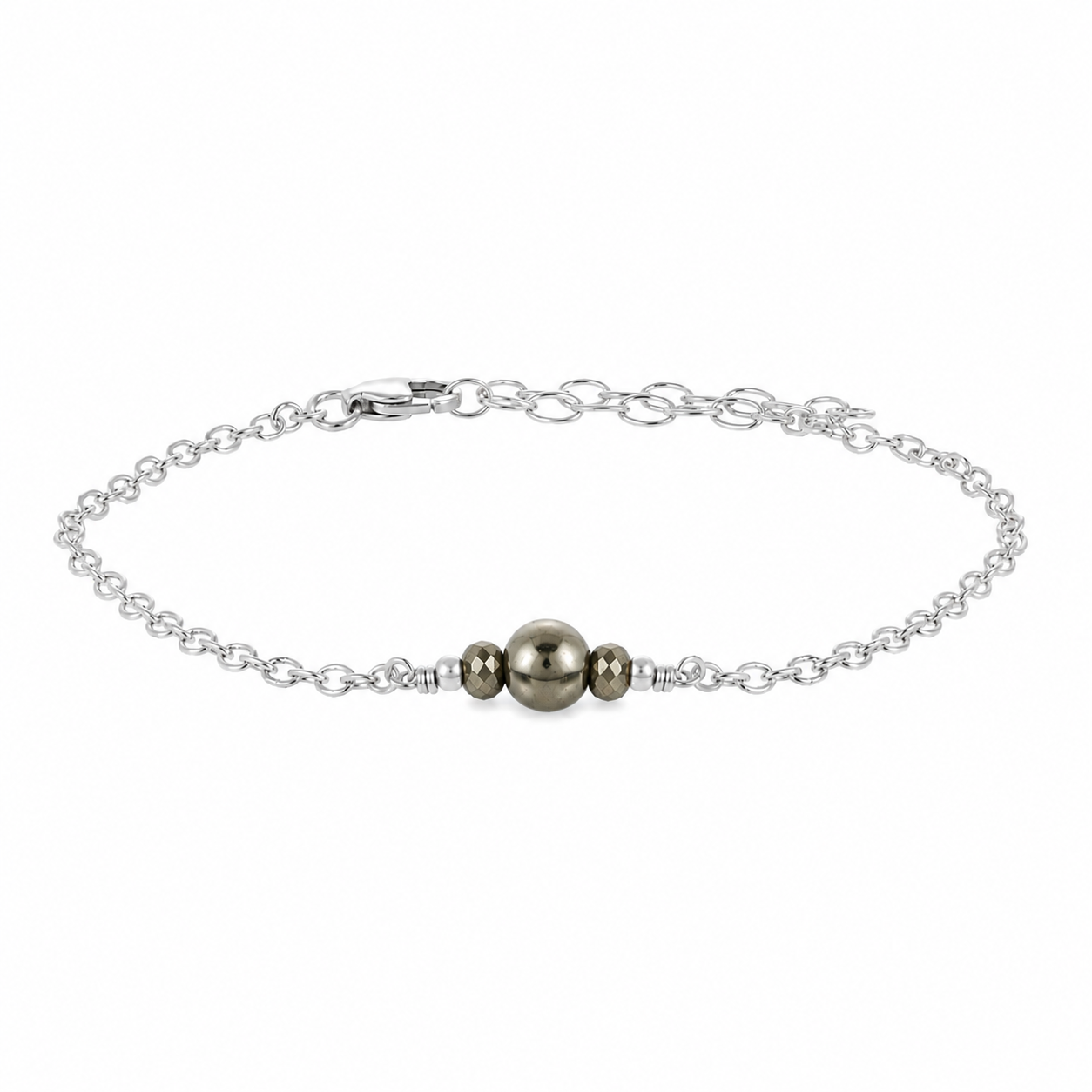 Dainty Pyrite Gemstone Bracelet