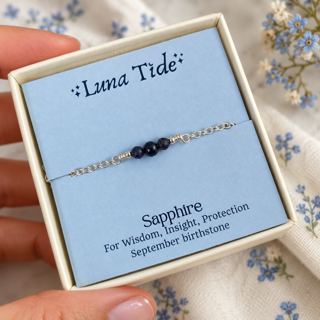 Dainty Sapphire Gemstone Choker Necklace