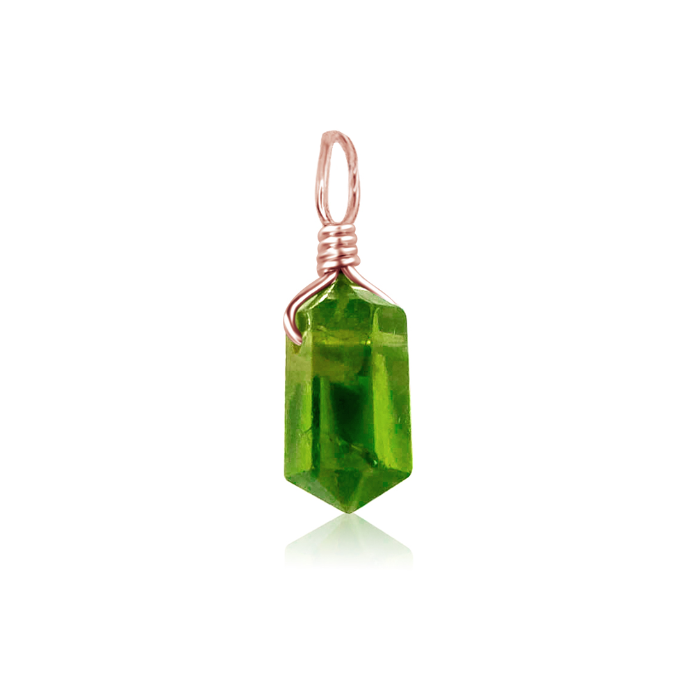 Peridot Mini Double Terminated Crystal Point Pendant