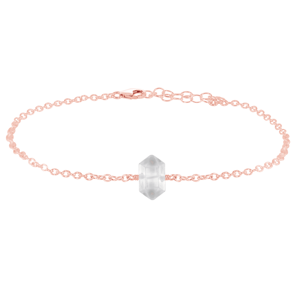 Crystal Quartz Double Terminated Crystal Point Anklet