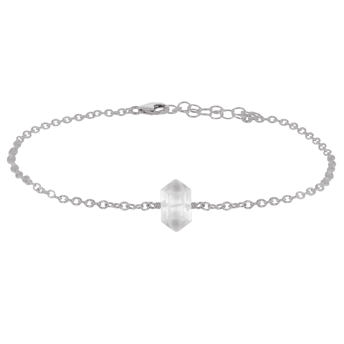 Crystal Quartz Double Terminated Crystal Point Anklet