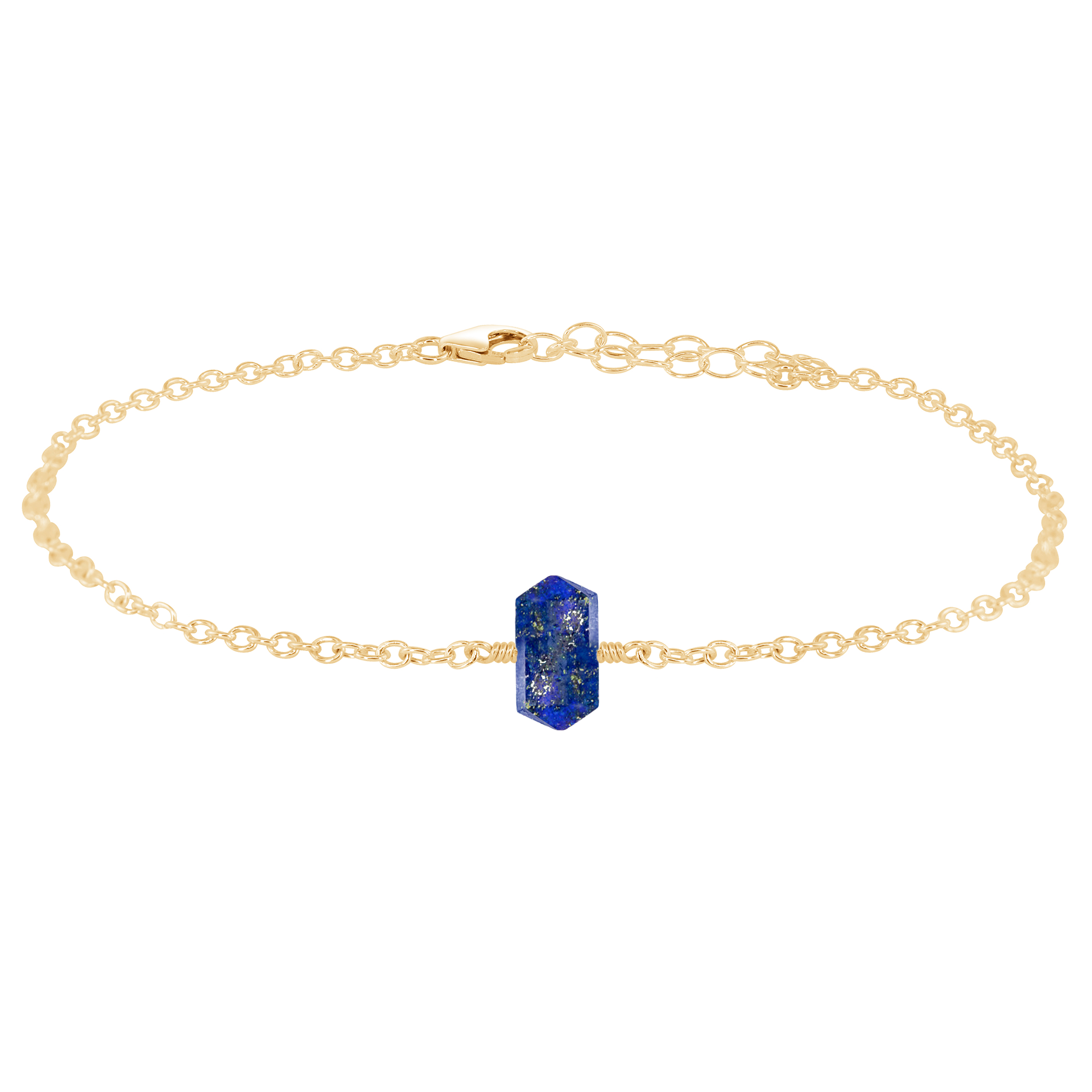 Lapis Lazuli Double Terminated Crystal Point Anklet
