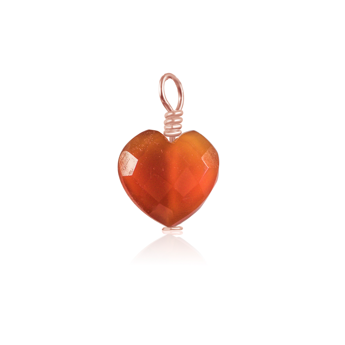 Carnelian Crystal Heart Pendant