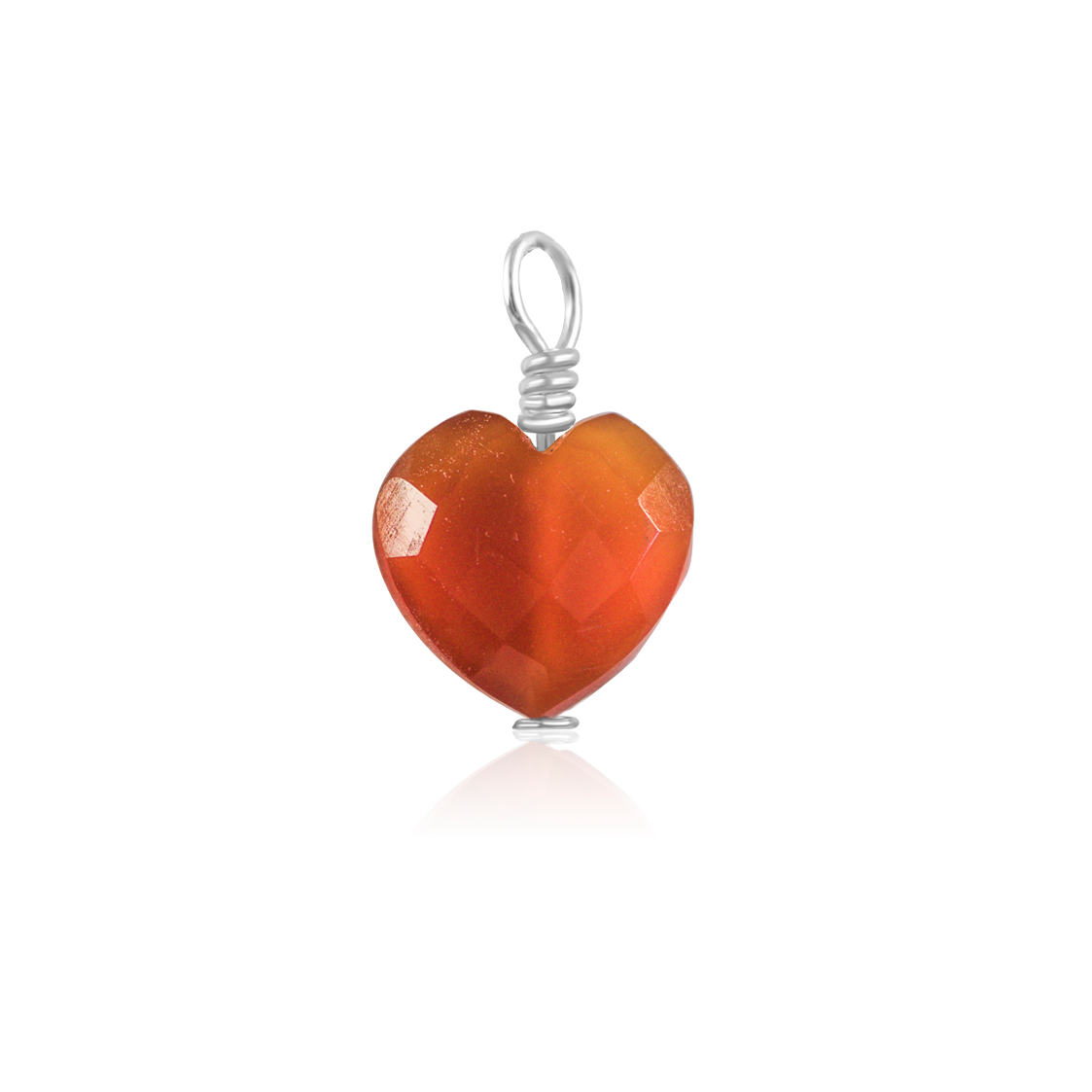 Carnelian Crystal Heart Pendant