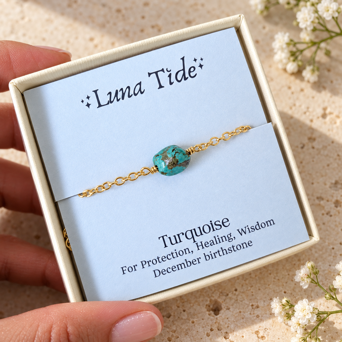 Tiny Raw Turquoise Crystal Nugget Choker