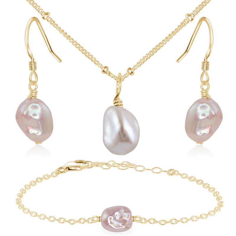 Raw Freshwater Pearl Jewellery Set