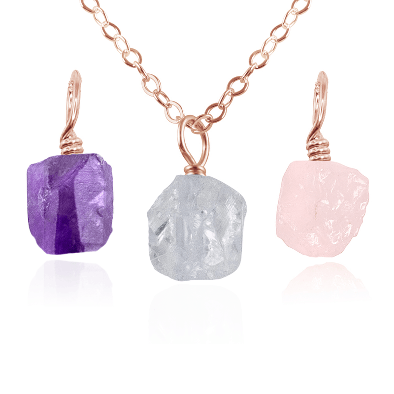 Crystal Essentials for Beginners Raw Crystal Pendant Bundle