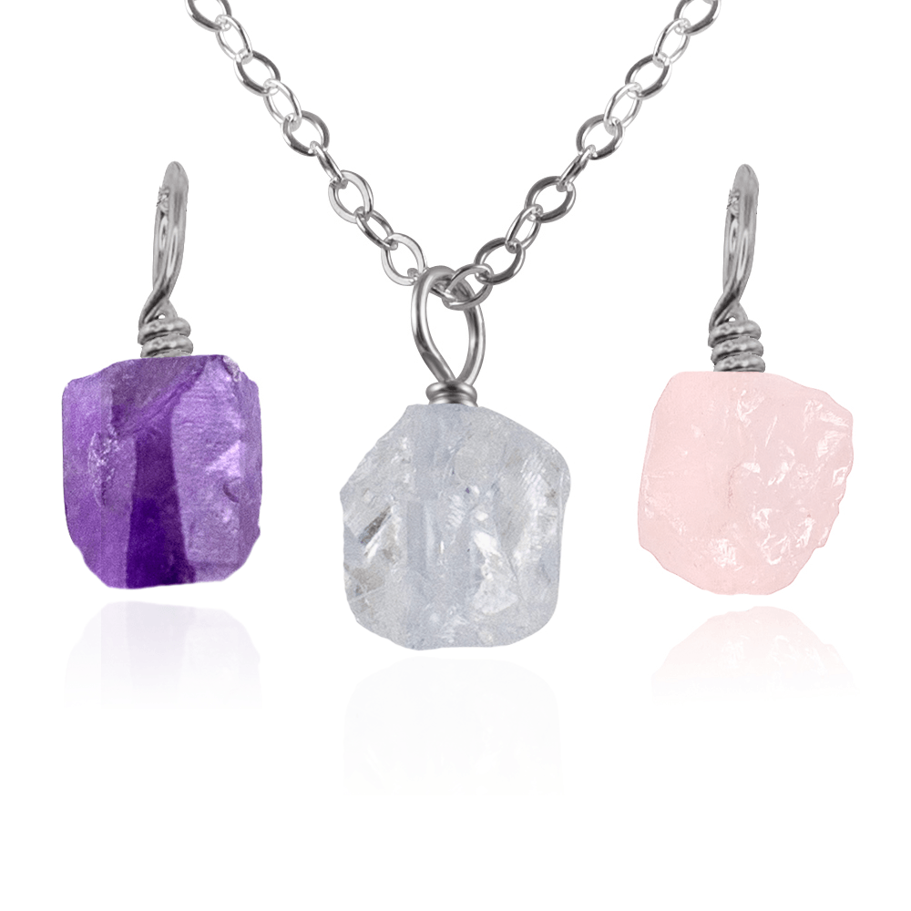 Crystal Essentials for Beginners Raw Crystal Pendant Bundle