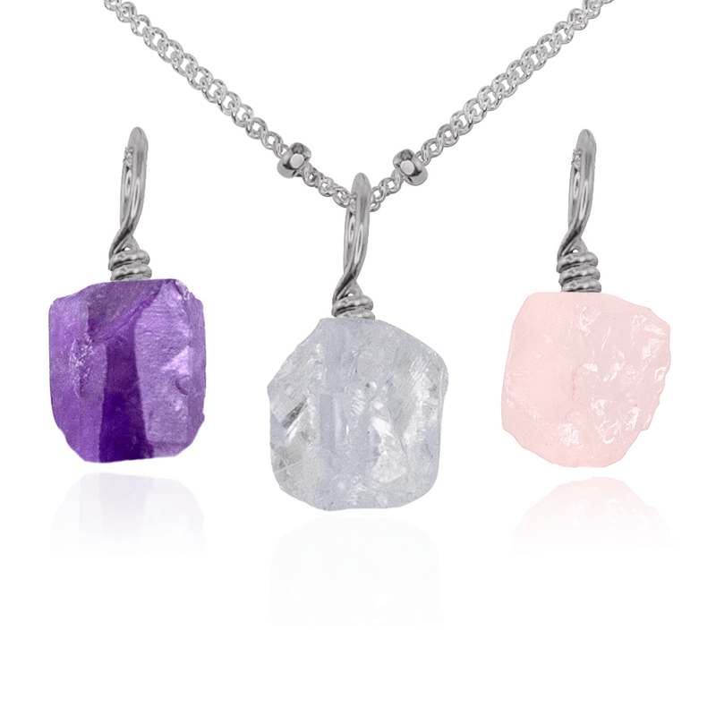 Crystal Essentials for Beginners Raw Crystal Pendant Bundle