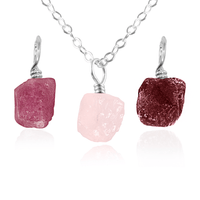 Love & Heart Energy Raw Crystal Pendant Bundle