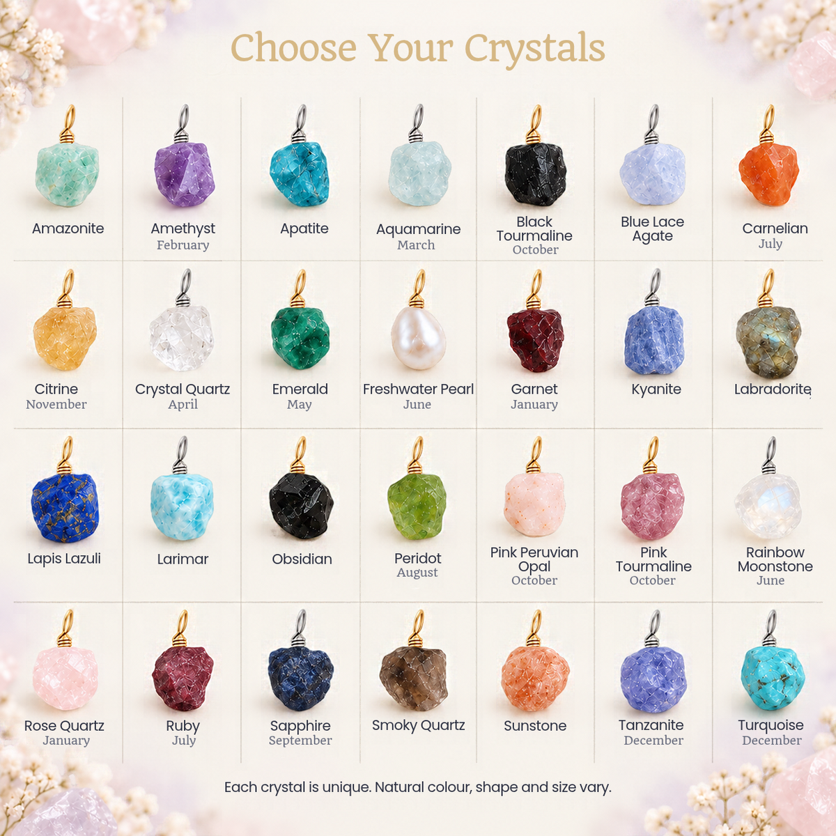 Custom Raw Crystal Cluster Pendant Necklace