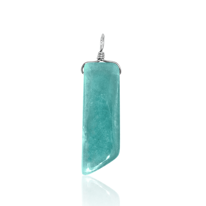 Amazonite Smooth Point Pendant - Amazonite Smooth Point Pendant - Sterling Silver - Luna Tide Handmade Crystal Jewellery