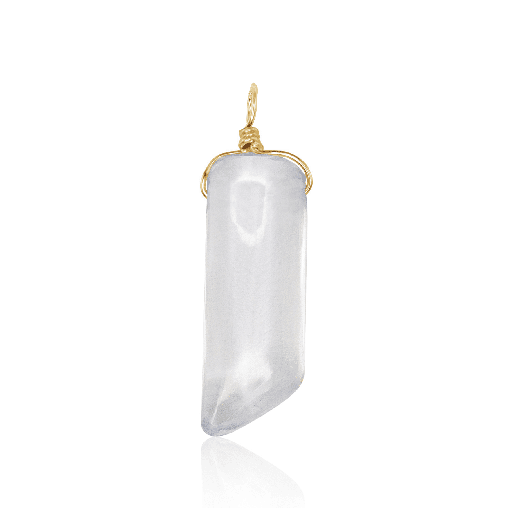 Crystal Quartz Smooth Point Pendant - Crystal Quartz Smooth Point Pendant - 14k Gold Fill - Luna Tide Handmade Crystal Jewellery