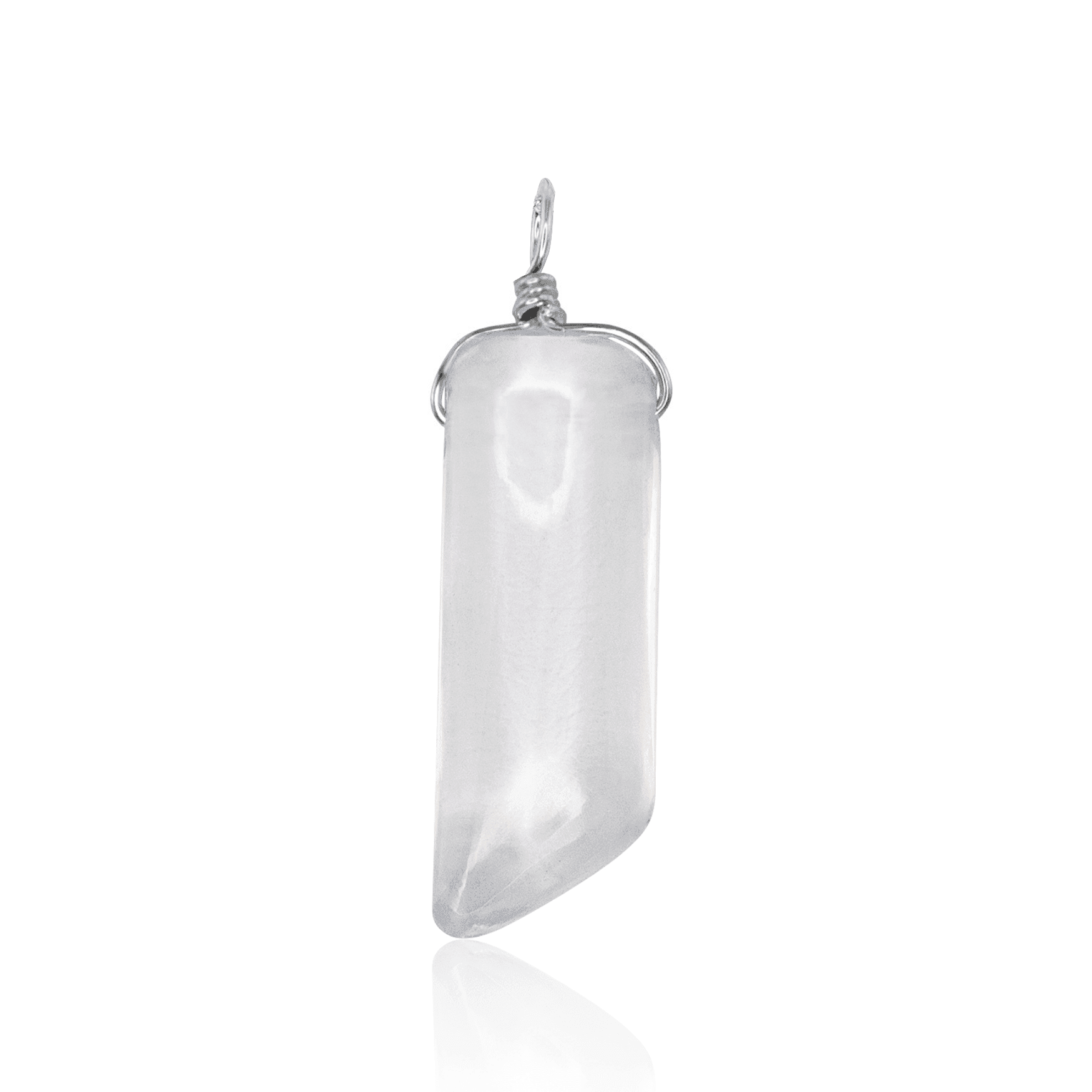 Crystal Quartz Smooth Point Pendant - Crystal Quartz Smooth Point Pendant - Sterling Silver - Luna Tide Handmade Crystal Jewellery
