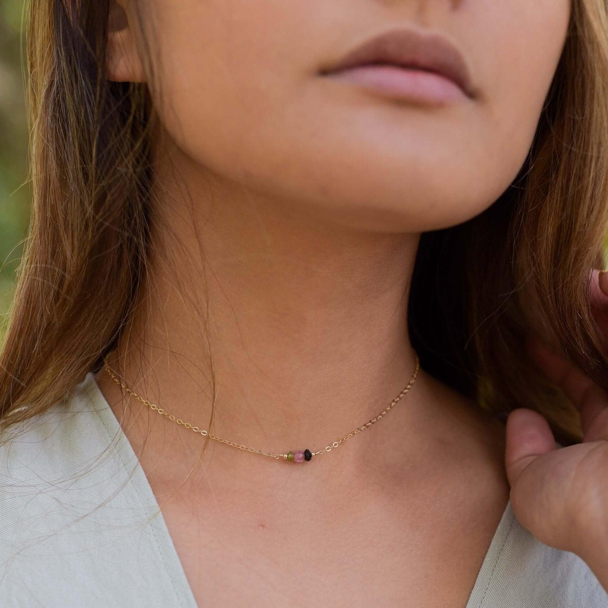 Dainty Choker - 14K Gold Fill - Luna Tide Handmade Jewellery