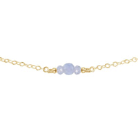 Dainty Choker - Blue Lace Agate - 14K Gold Fill - Luna Tide Handmade Jewellery