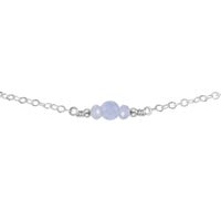 Dainty Choker - Blue Lace Agate - Sterling Silver - Luna Tide Handmade Jewellery