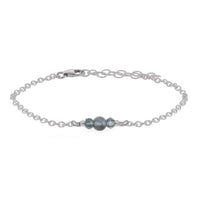 Dainty Bracelet - Labradorite - Stainless Steel - Luna Tide Handmade Jewellery