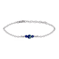Dainty Bracelet - Lapis Lazuli - Stainless Steel - Luna Tide Handmade Jewellery