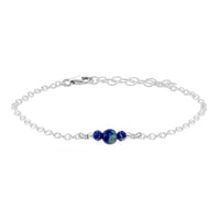 Dainty Bracelet - Lapis Lazuli - Sterling Silver - Luna Tide Handmade Jewellery