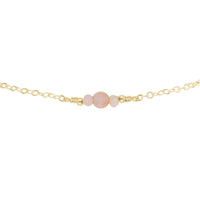 Dainty Choker - Pink Peruvian Opal - 14K Gold Fill - Luna Tide Handmade Jewellery