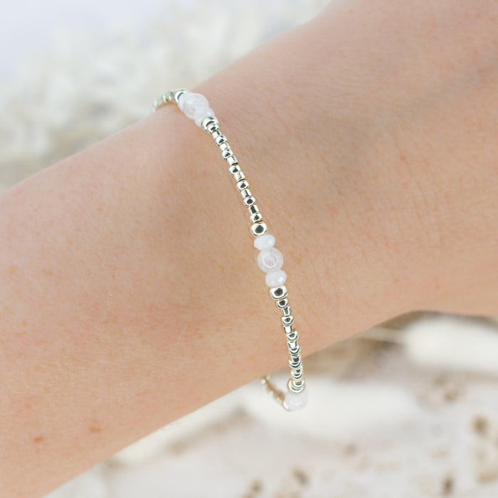 Rainbow Moonstone Ancient Tides Bracelet - Rainbow Moonstone Ancient Tides Bracelet - 14k Gold Fill - Luna Tide Handmade Crystal Jewellery