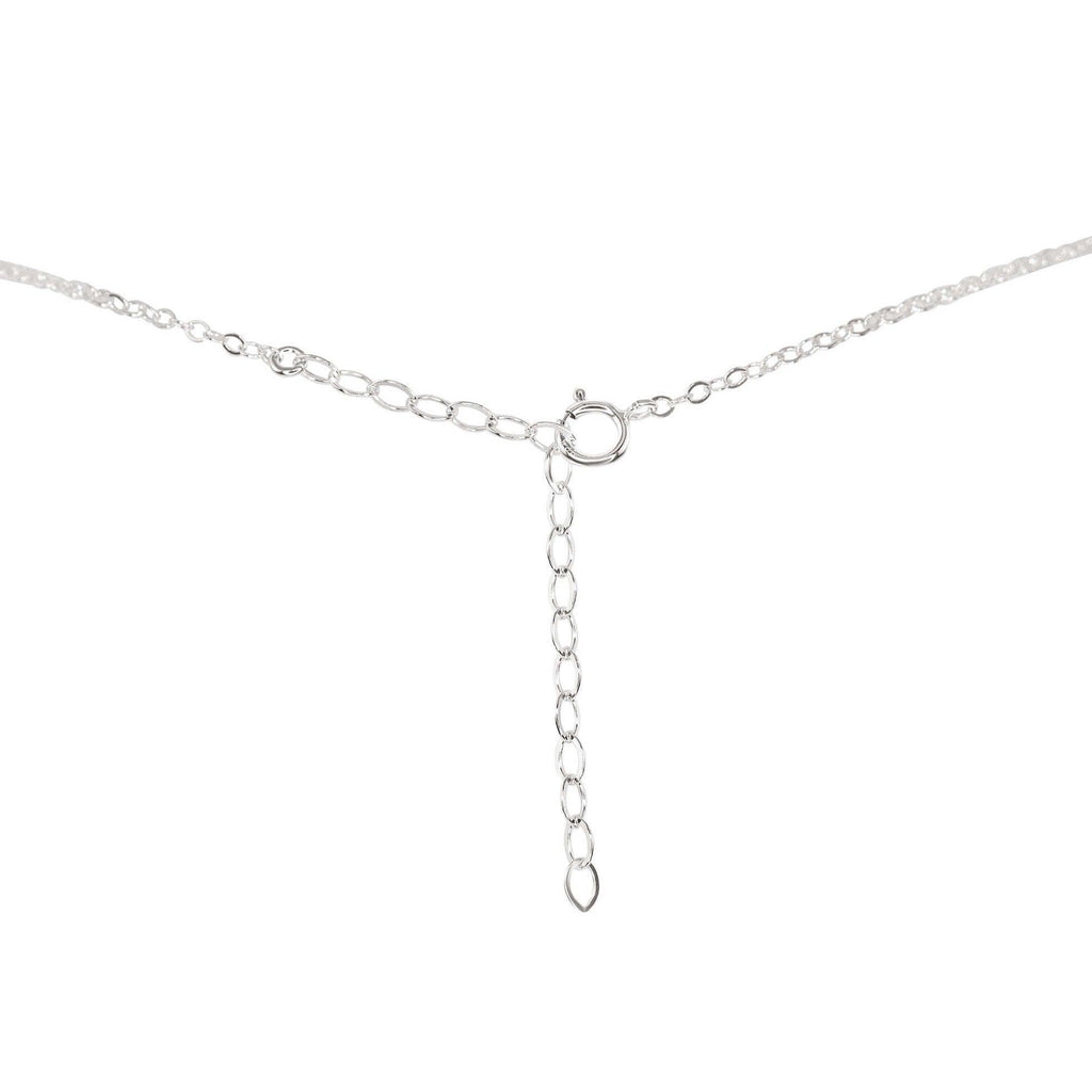 Raw Amazonite Natural Crystal Pendant Necklace - Raw Amazonite Natural Crystal Pendant Necklace - Sterling Silver / Satellite - Luna Tide Handmade Crystal Jewellery