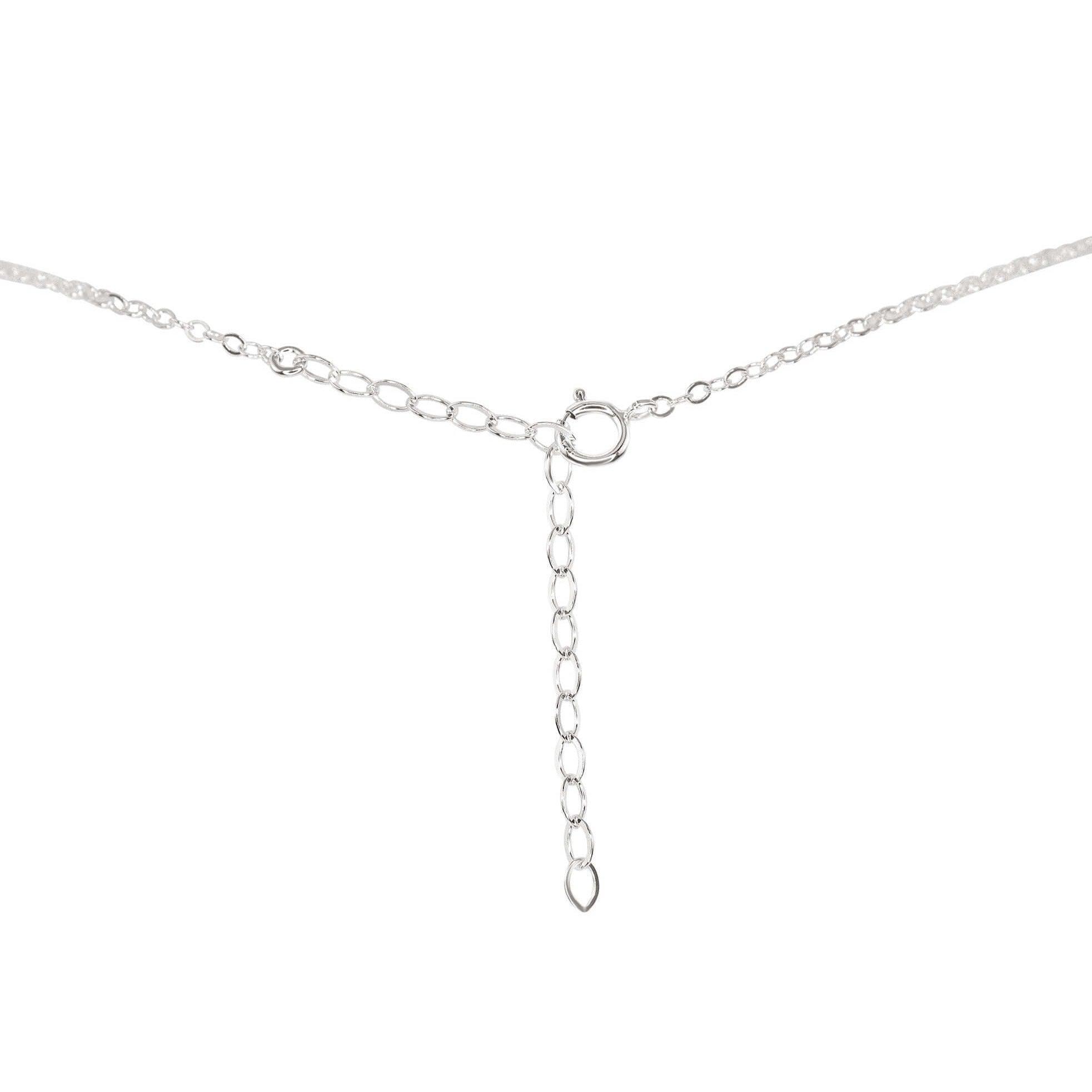 Raw Amazonite Natural Crystal Pendant Necklace - Raw Amazonite Natural Crystal Pendant Necklace - Sterling Silver / Satellite - Luna Tide Handmade Crystal Jewellery