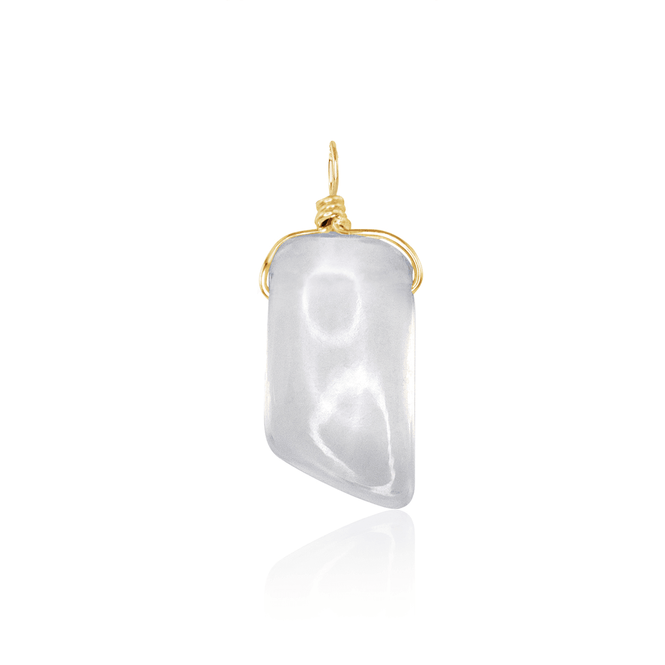Small Smooth Crystal Quartz Crystal Pendant with Gentle Point - Small Smooth Crystal Quartz Crystal Pendant with Gentle Point - 14k Gold Fill - Luna Tide Handmade Crystal Jewellery