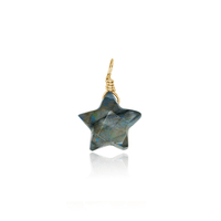 Tiny Star Pendant in Labradorite - Tiny Star Pendant in Labradorite - 14k Gold Fill - Luna Tide Handmade Crystal Jewellery