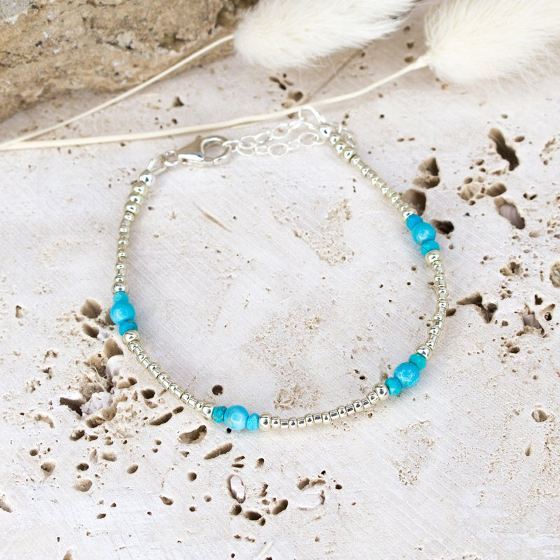 Turquoise Ancient Tides Bracelet - Turquoise Ancient Tides Bracelet - 14k Gold Fill - Luna Tide Handmade Crystal Jewellery
